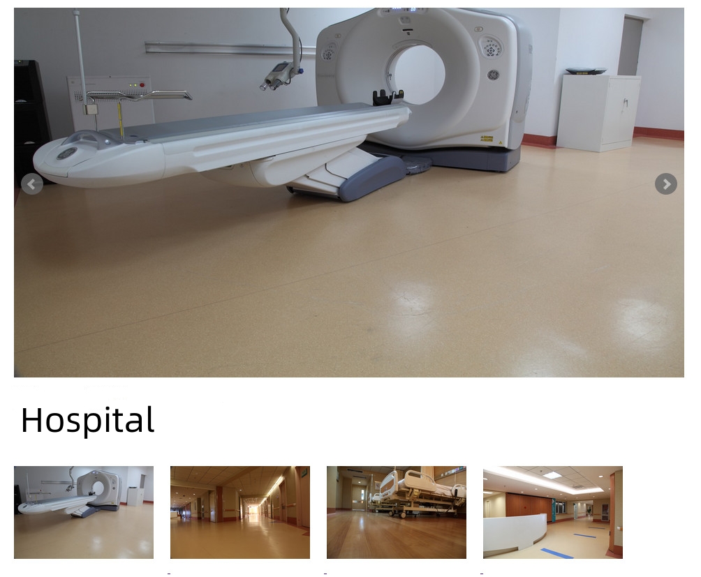pvc homogeneous vinyl flooring rolls used in hospital